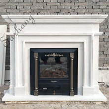 Classic Design Elegant carve  fireplace mantels white marble fireplace